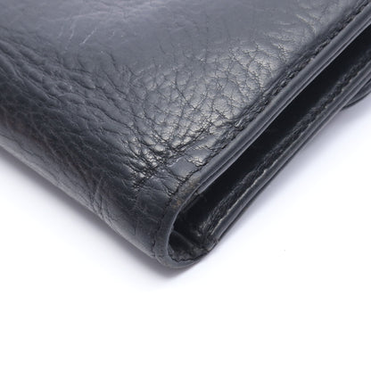 ウェーブウォレット クロスボタン 三つ折り長財布 レザー ブラック クロムハーツ 財布・小物 Chrome Hearts