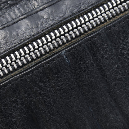 ウェーブウォレット クロスボタン 三つ折り長財布 レザー ブラック クロムハーツ 財布・小物 Chrome Hearts