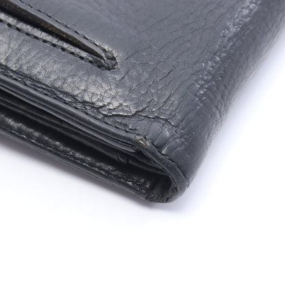 ウェーブウォレット クロスボタン 三つ折り長財布 レザー ブラック クロムハーツ 財布・小物 Chrome Hearts