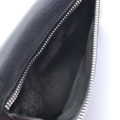 ウェーブウォレット クロスボタン 三つ折り長財布 レザー ブラック クロムハーツ 財布・小物 Chrome Hearts