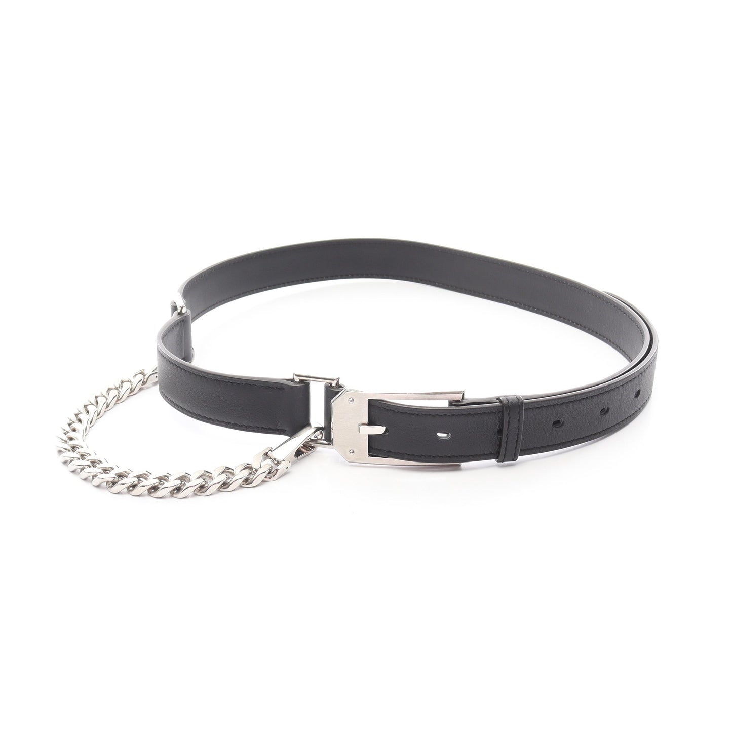 アンディ 26 ベルト レザー ブラック シルバー シルバー金具 B刻印 エルメス 財布・小物 HERMES