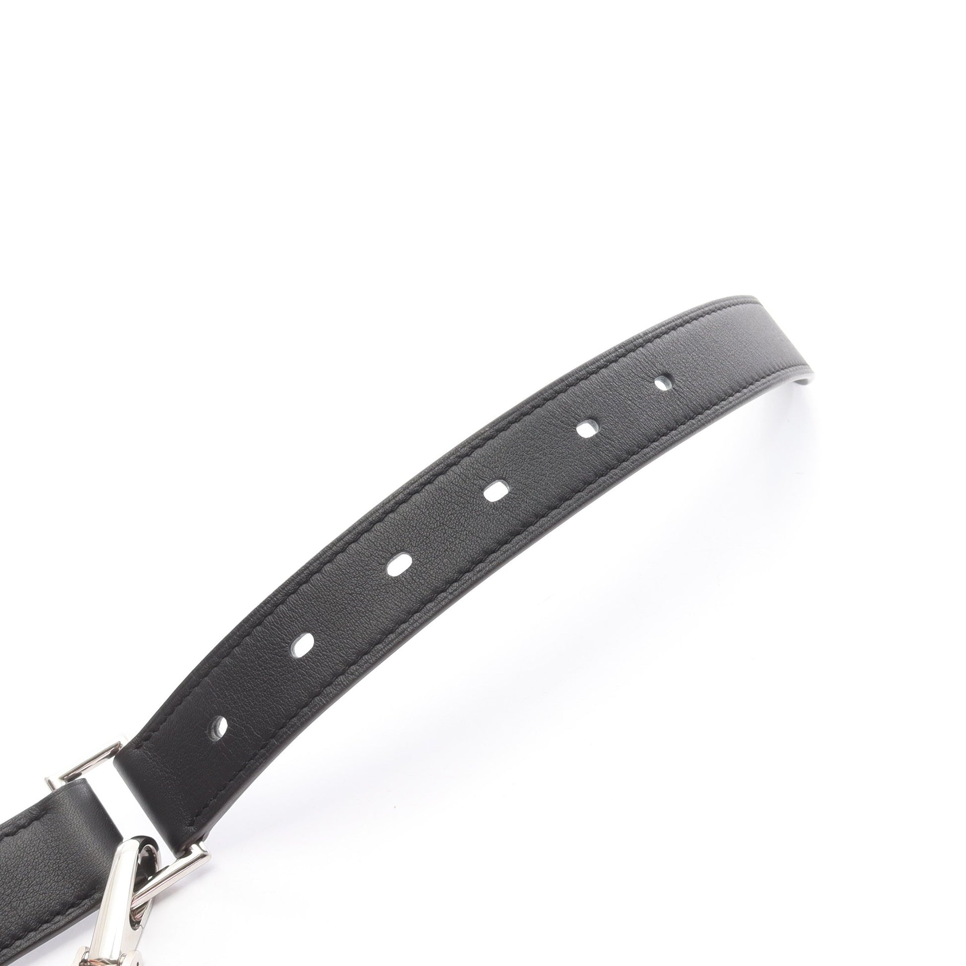 アンディ 26 ベルト レザー ブラック シルバー シルバー金具 B刻印 エルメス 財布・小物 HERMES