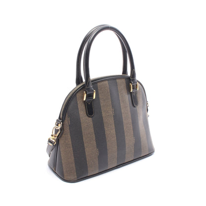ペカン 2WAY ショルダーバッグ PVC レザー ブラウン ブラック フェンディ バッグ FENDI