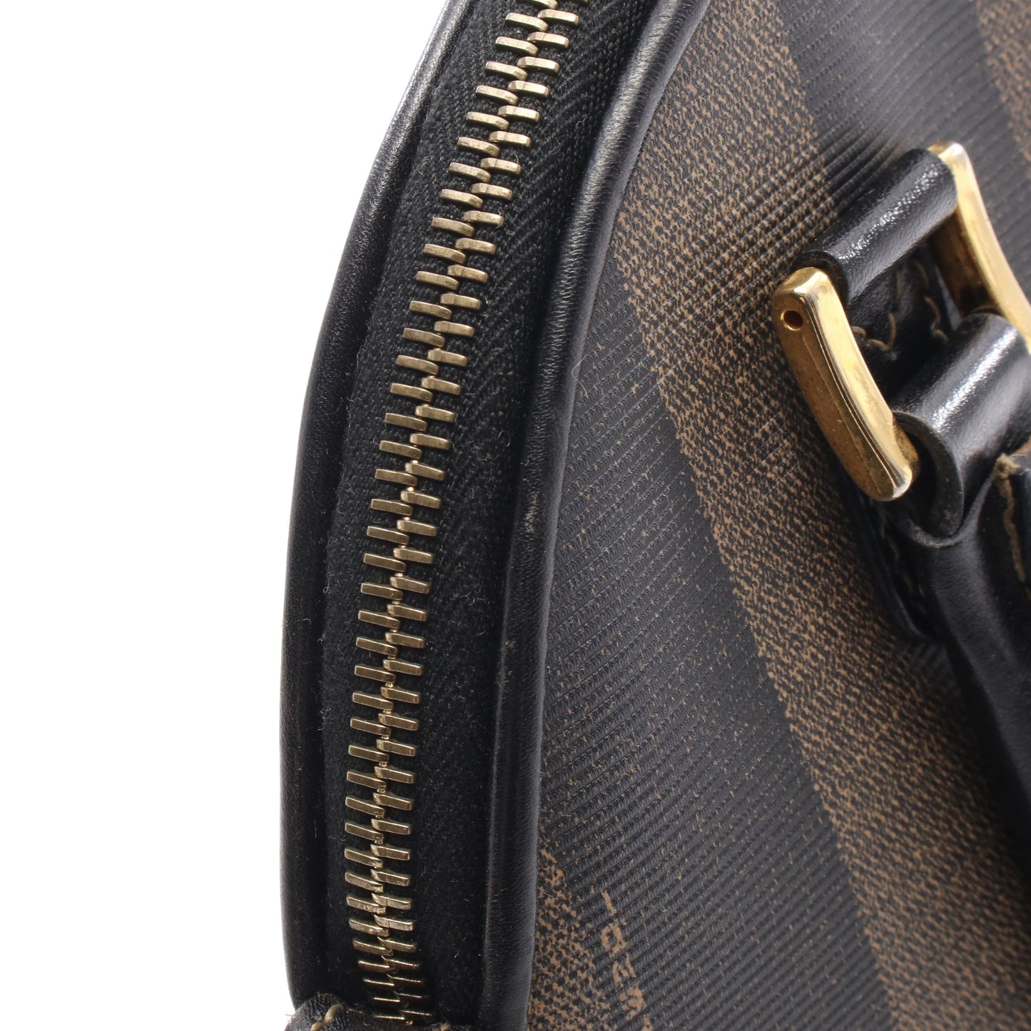 ペカン 2WAY ショルダーバッグ PVC レザー ブラウン ブラック フェンディ バッグ FENDI