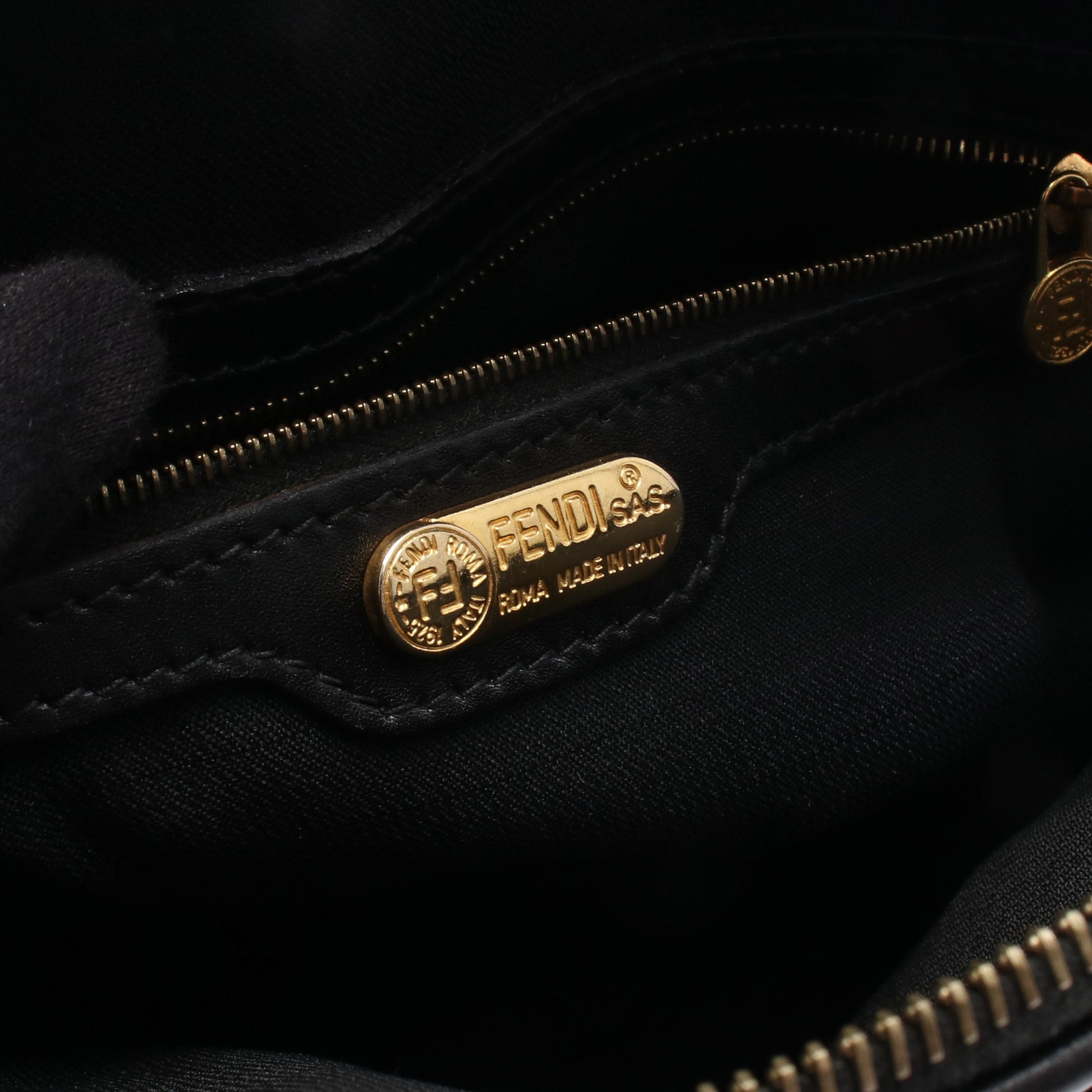 ペカン 2WAY ショルダーバッグ PVC レザー ブラウン ブラック フェンディ バッグ FENDI