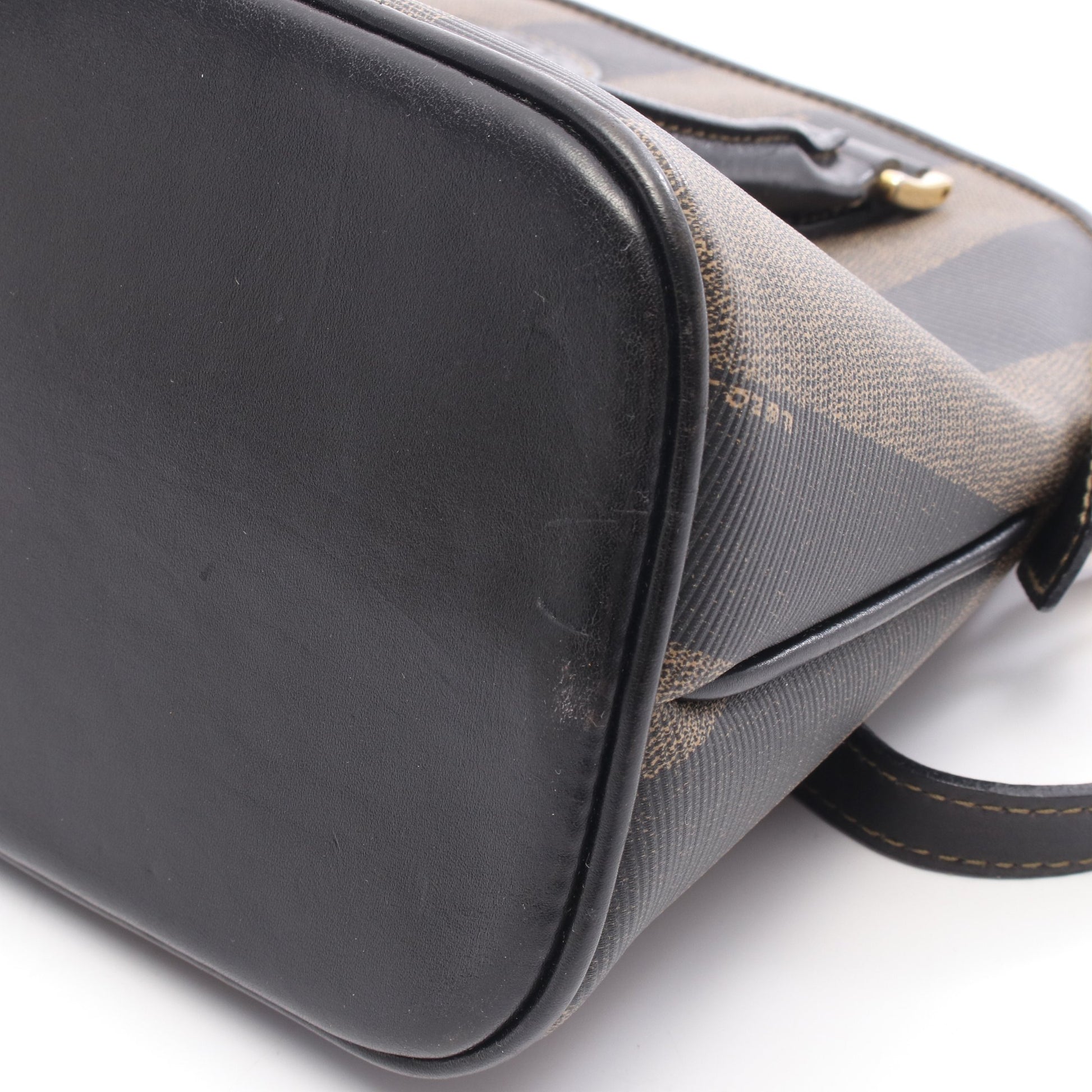 ペカン 2WAY ショルダーバッグ PVC レザー ブラウン ブラック フェンディ バッグ FENDI