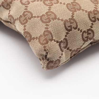 GGキャンバス ボディバッグ ウエストバッグ キャンバス レザー ベージュ ブラウン グッチ