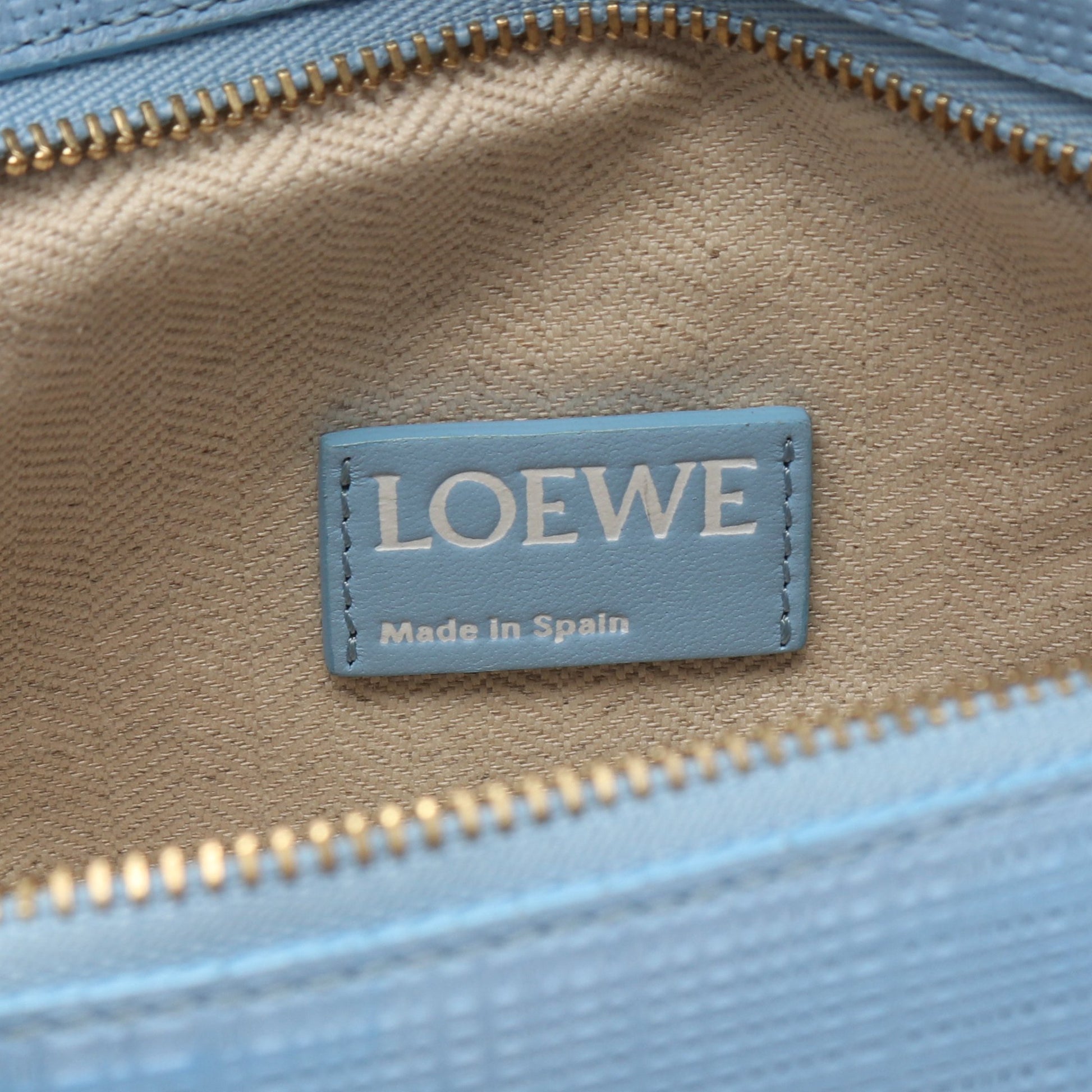 VEGA ベガ ショルダーバッグ レザー ライトブルー ロエベ バッグ LOEWE
