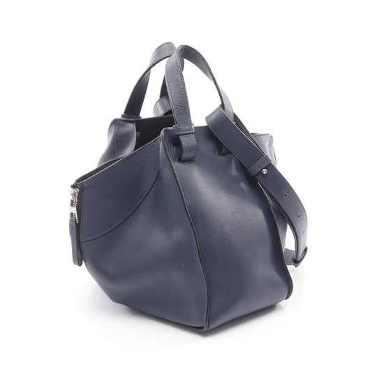 HAMMOCK SMALL ハンモック スモール ハンドバッグ レザー ネイビー 2WAY ロエベ