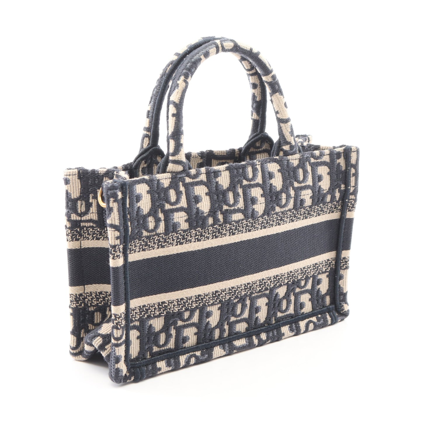 BOOK TOTE ブックトート ミニ ハンドバッグ トートバッグ キャンバス ベージュ ネイビー 2WAY クリスチャンディオール バッグ Christian Dior