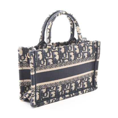 BOOK TOTE ブックトート ミニ ハンドバッグ トートバッグ キャンバス ベージュ ネイビー 2WAY クリスチャンディオール バッグ Christian Dior