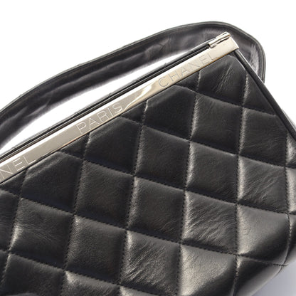 マトラッセ ハンドバッグ バニティバッグ ラムスキン ブラック シルバー金具 シャネル バッグ CHANEL