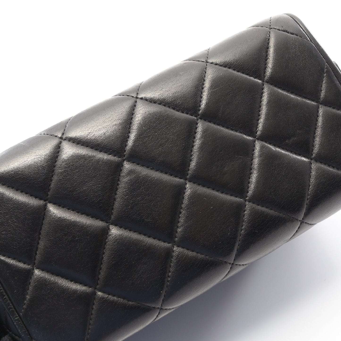マトラッセ ハンドバッグ バニティバッグ ラムスキン ブラック シルバー金具 シャネル バッグ CHANEL