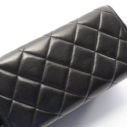 マトラッセ ハンドバッグ バニティバッグ ラムスキン ブラック シルバー金具 シャネル バッグ CHANEL