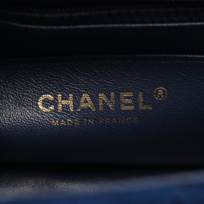 2.55 マトラッセ Wチェーンショルダーバッグ ベルベット ダークブルー ゴールド金具 シャネル バッグ CHANEL