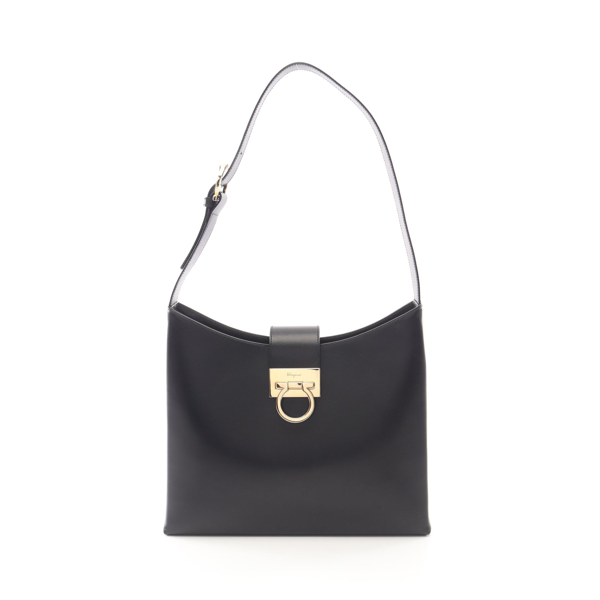 ガンチーニ ワンショルダーバッグ レザー ブラック サルヴァトーレフェラガモ バッグ Salvatore Ferragamo