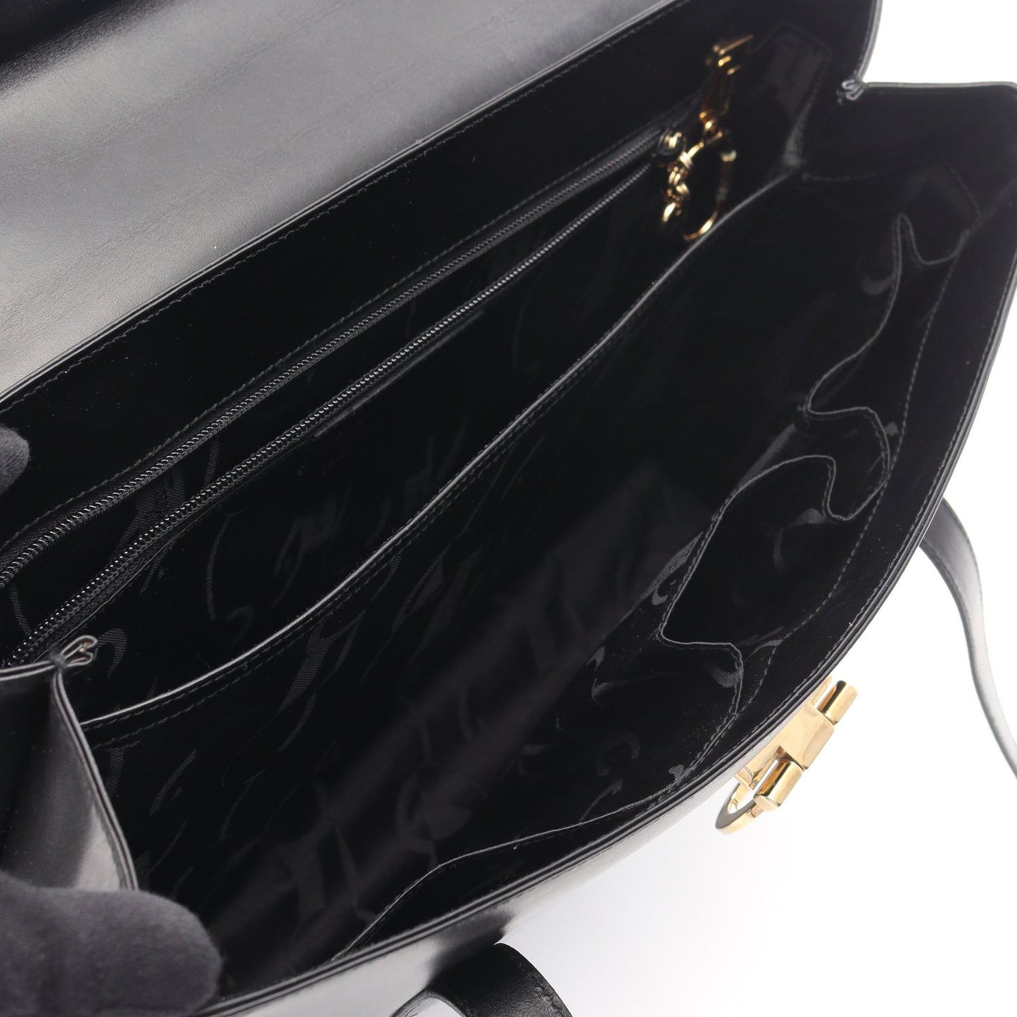 ガンチーニ ショルダーバッグ トートバッグ レザー ブラック サルヴァトーレフェラガモ バッグ Salvatore Ferragamo