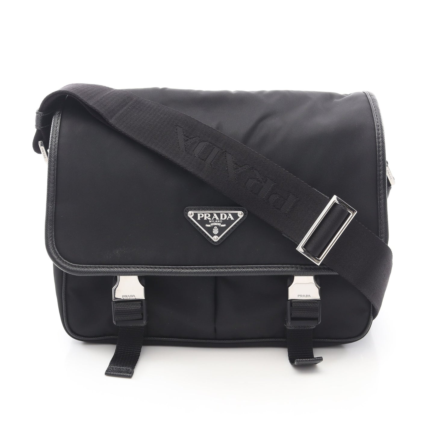 ショルダーバッグ ナイロン レザー ブラック プラダ バッグ PRADA