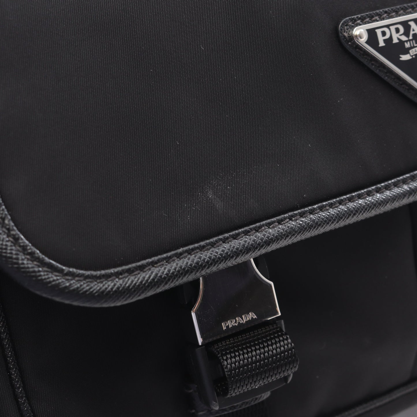 ショルダーバッグ ナイロン レザー ブラック プラダ バッグ PRADA