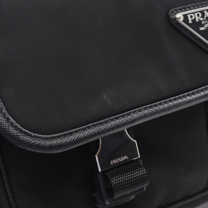 ショルダーバッグ ナイロン レザー ブラック プラダ バッグ PRADA