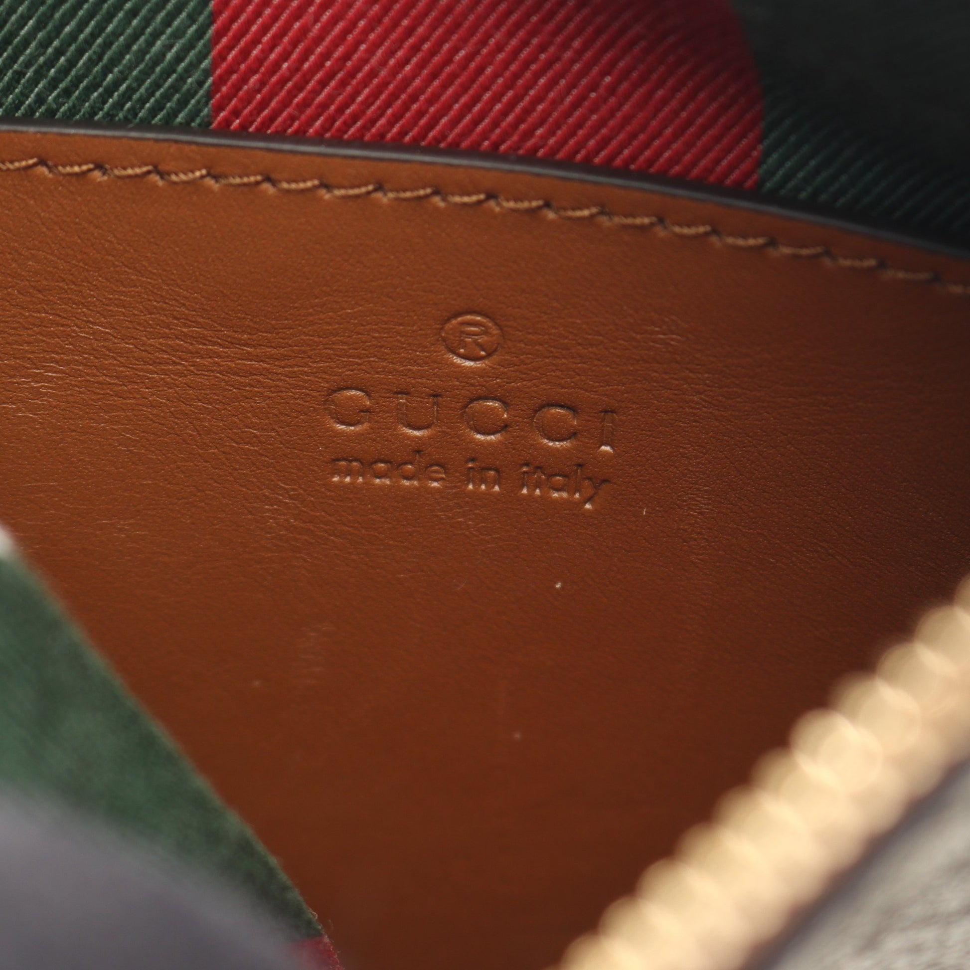 GGエンブレム スモール ショルダーバッグ PVC レザー ベージュ ブラウン グッチ バッグ GUCCI
