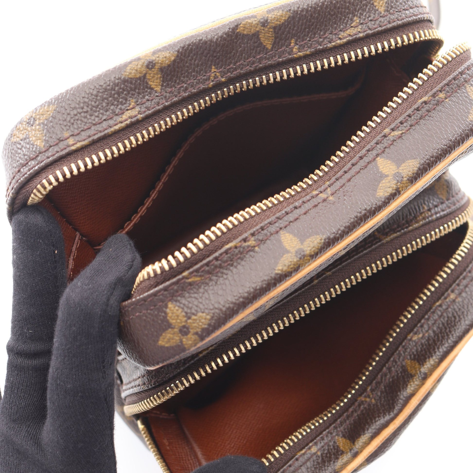 アマゾン モノグラム ショルダーバッグ PVC レザー ブラウン ルイヴィトン バッグ LOUIS VUITTON