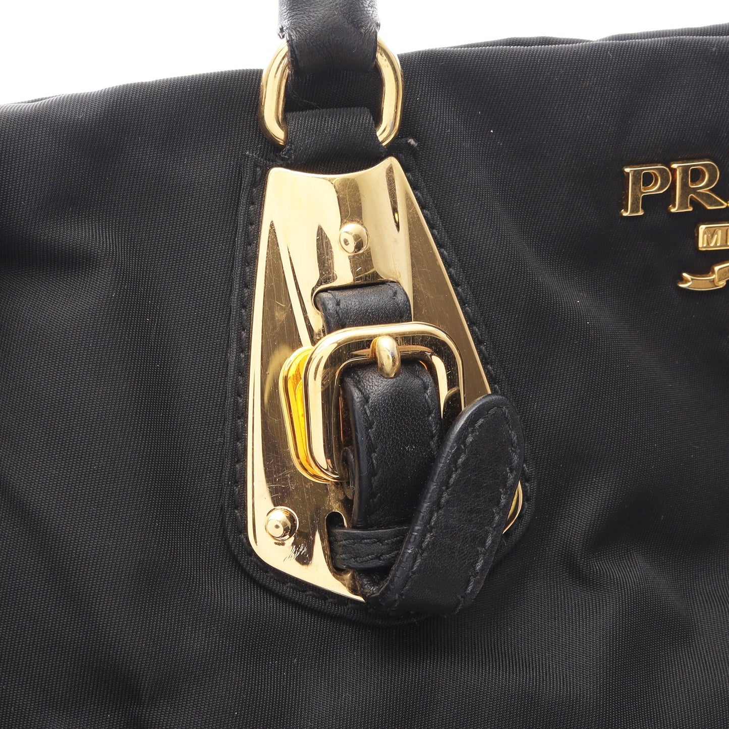 ハンドバッグ トートバッグ ナイロン レザー ブラック 2WAY プラダ バッグ PRADA