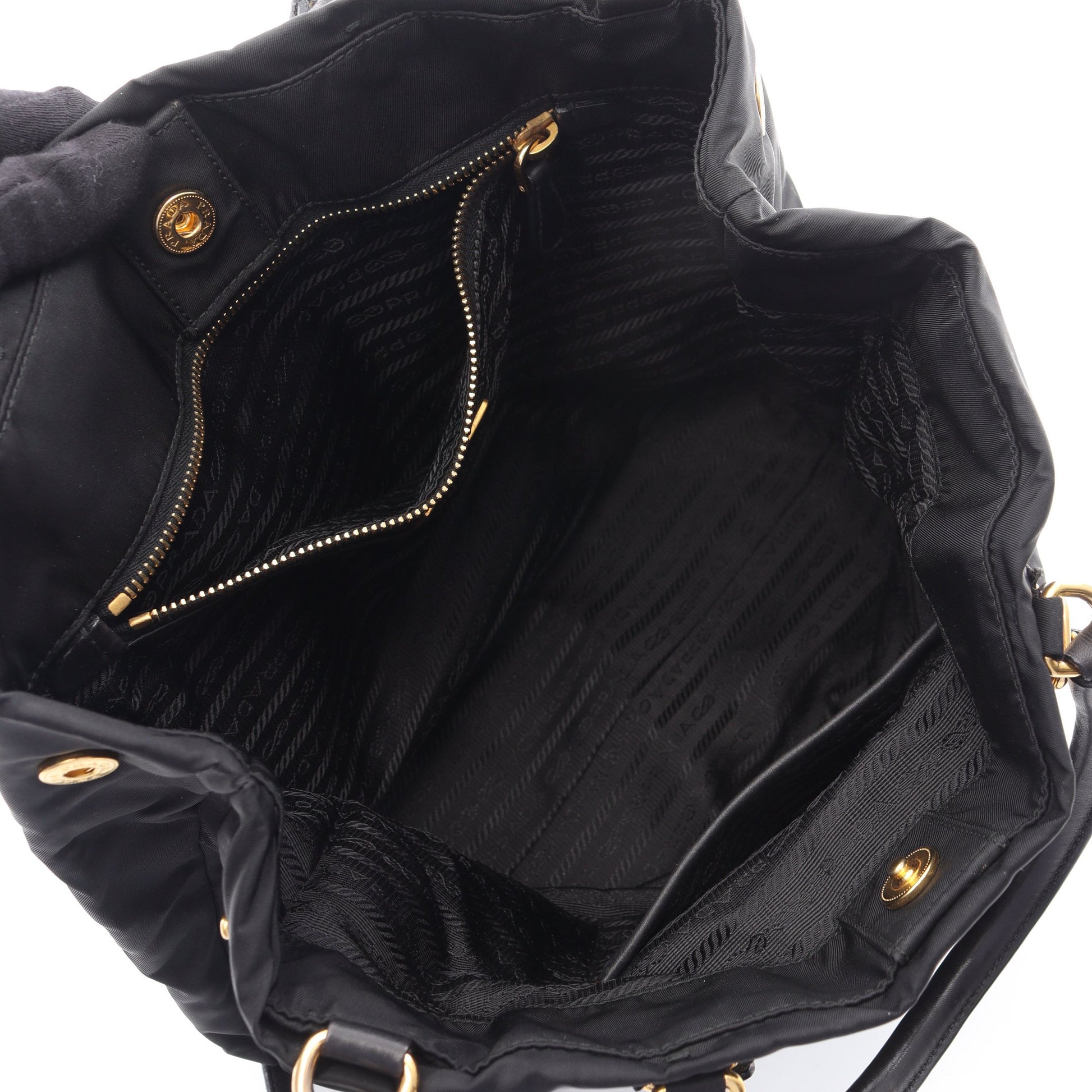 ハンドバッグ トートバッグ ナイロン レザー ブラック 2WAY プラダ バッグ PRADA