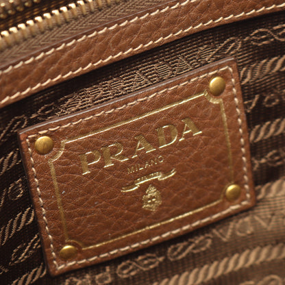 TESSUTO VIT DAINO ハンドバッグ ナイロン レザー ブラウン 2WAY プラダ バッグ PRADA