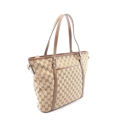GGキャンバス ショルダーバッグ トートバッグ キャンバス レザー ベージュ ブラウン 2WAY グッチ バッグ GUCCI