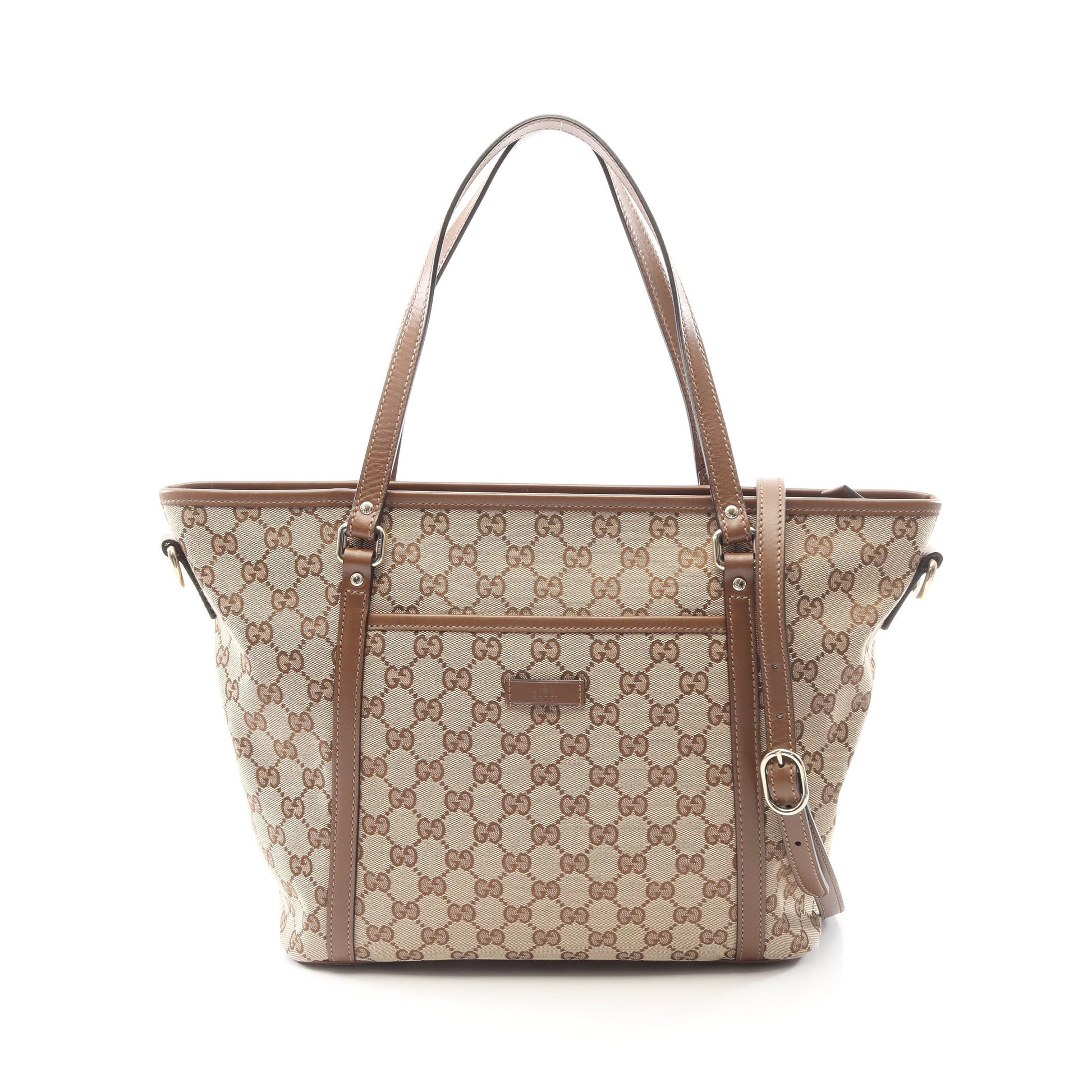 GGキャンバス ショルダーバッグ トートバッグ キャンバス レザー ベージュ ブラウン 2WAY グッチ バッグ GUCCI