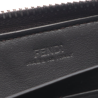 ズッカ ラウンドファスナー長財布 PVC レザー ブラウン フェンディ 財布・小物 FENDI