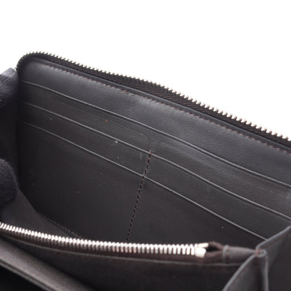 ズッカ ラウンドファスナー長財布 PVC レザー ブラウン フェンディ 財布・小物 FENDI