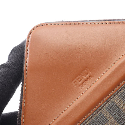 ズッカ ラウンドファスナー長財布 PVC レザー ブラウン フェンディ 財布・小物 FENDI
