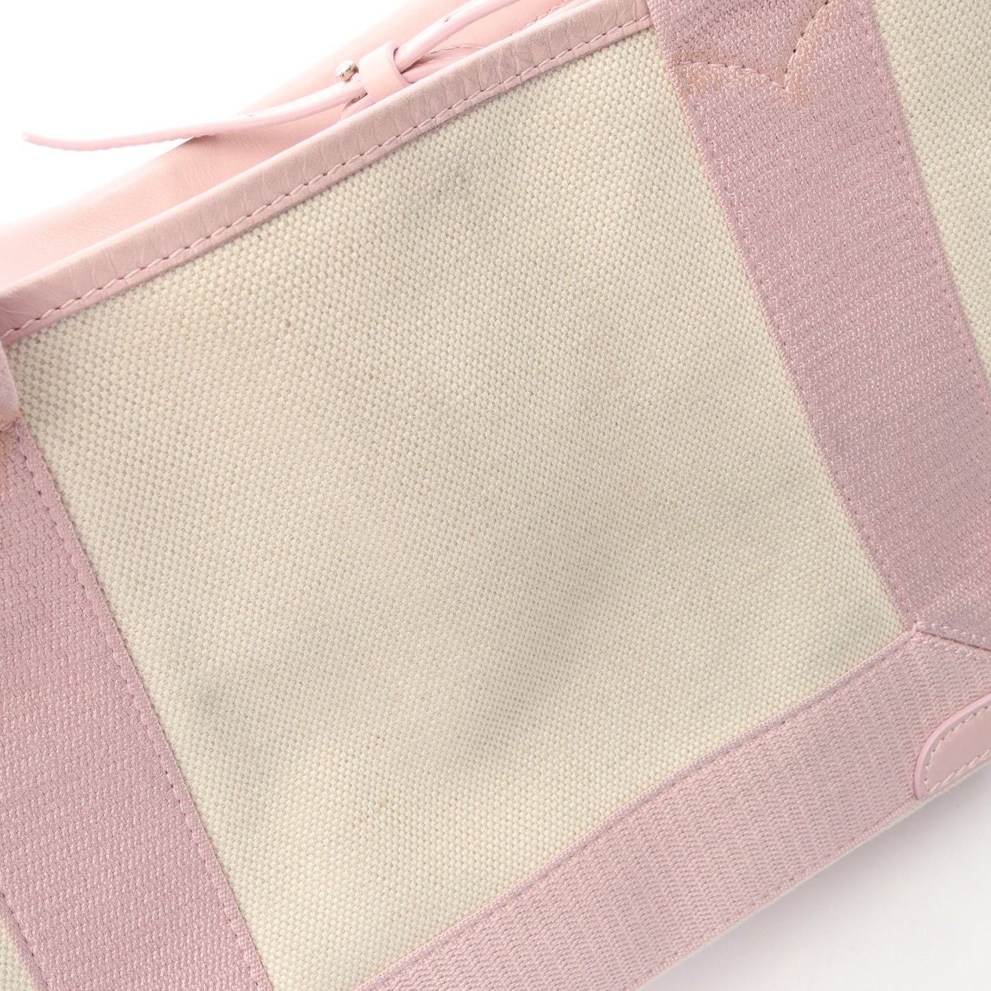 ネイビーカバ XS 2WAY ハンドバッグ キャンバス レザー アイボリー ピンク バレンシアガ バッグ BALENCIAGA