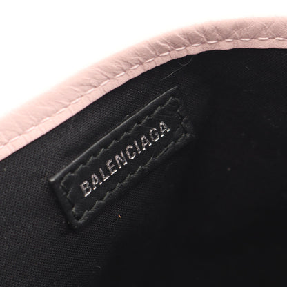 ネイビーカバ XS 2WAY ハンドバッグ キャンバス レザー アイボリー ピンク バレンシアガ バッグ BALENCIAGA