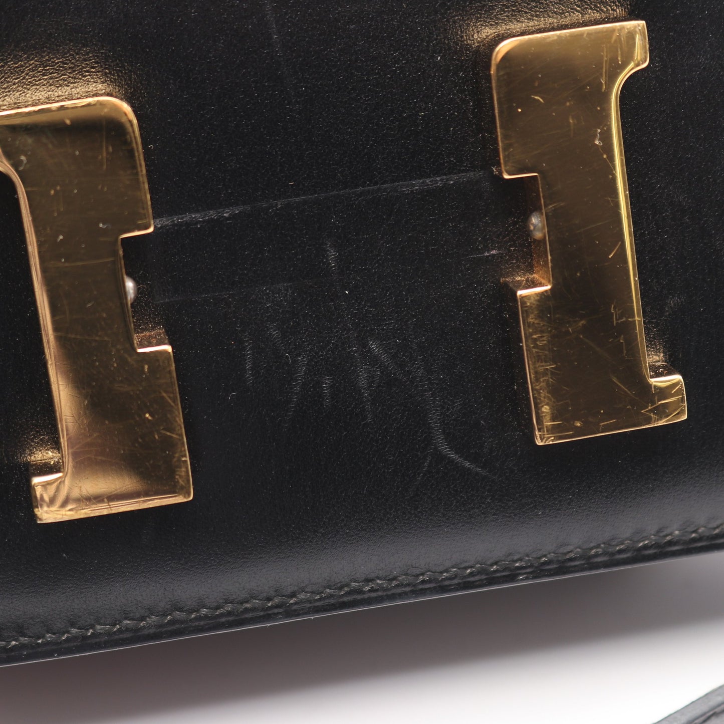 コンスタンス3 ミニ ショルダーバッグ ボックスカーフ ブラック ゴールド金具 □B刻印 エルメス バッグ HERMES