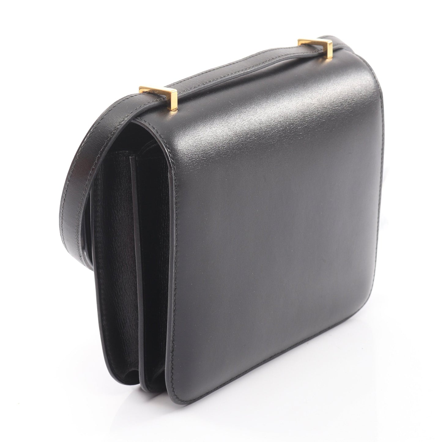 コンスタンス3 ミニ ショルダーバッグ ボックスカーフ ブラック ゴールド金具 □B刻印 エルメス バッグ HERMES