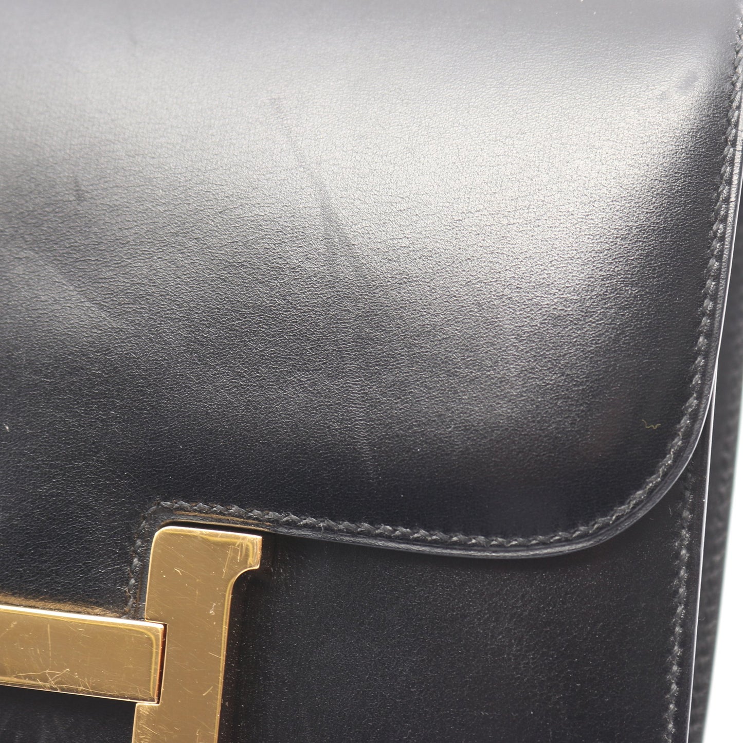 コンスタンス3 ミニ ショルダーバッグ ボックスカーフ ブラック ゴールド金具 □B刻印 エルメス バッグ HERMES