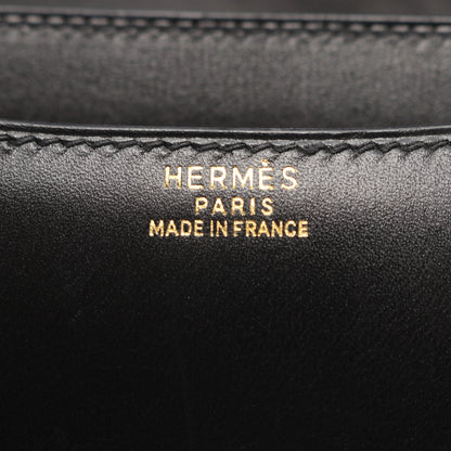 コンスタンス3 ミニ ショルダーバッグ ボックスカーフ ブラック ゴールド金具 □B刻印 エルメス バッグ HERMES