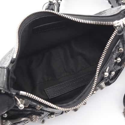 LE CAGOLE ショルダーバッグ ピアス装飾 レザー ブラック バレンシアガ