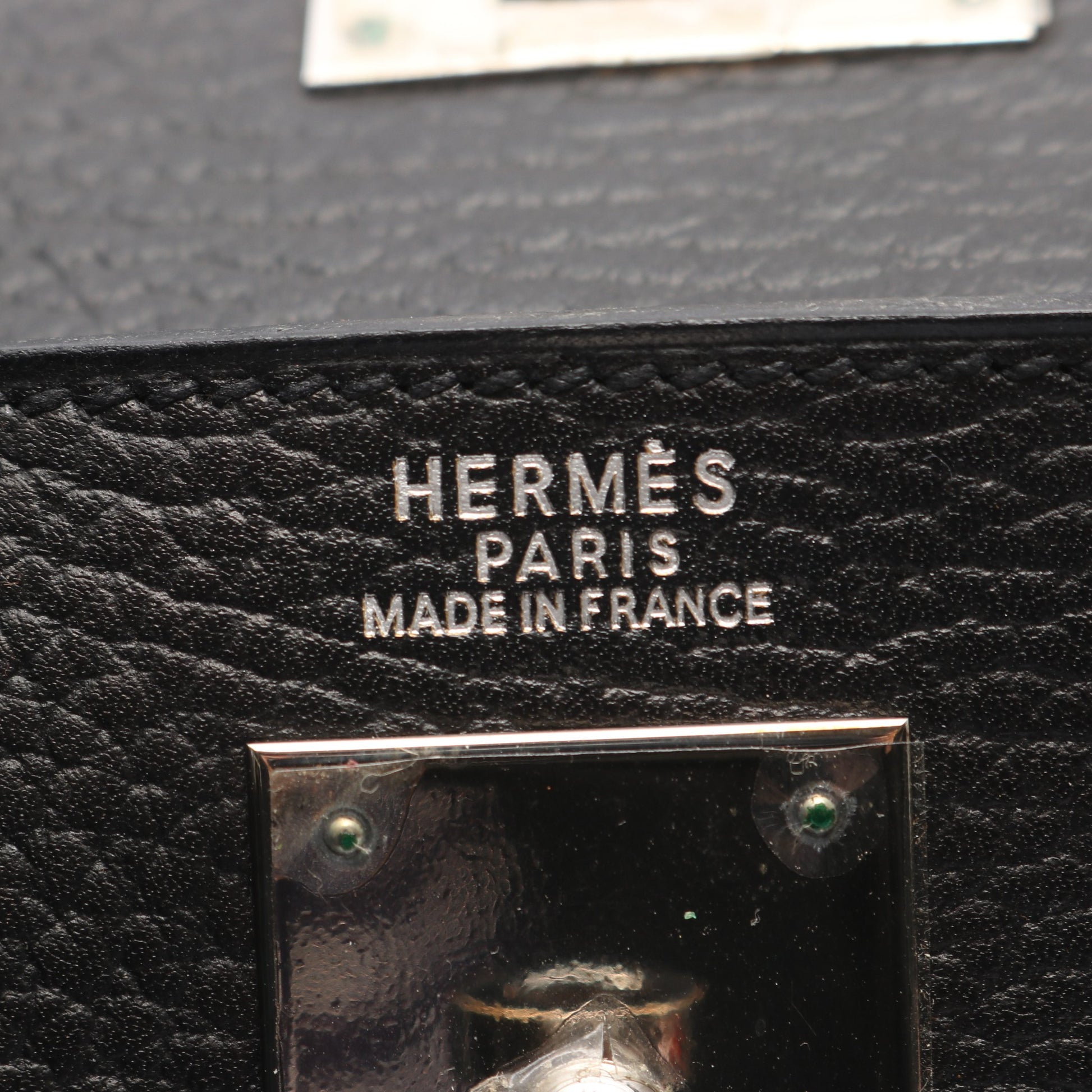 ケリー32 ハンドバッグ アルデンヌ ブラック シルバー金具 2WAY 外縫い □D刻印 エルメス バッグ HERMES