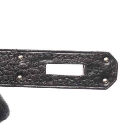 ケリー32 ハンドバッグ アルデンヌ ブラック シルバー金具 2WAY 外縫い □D刻印 エルメス バッグ HERMES
