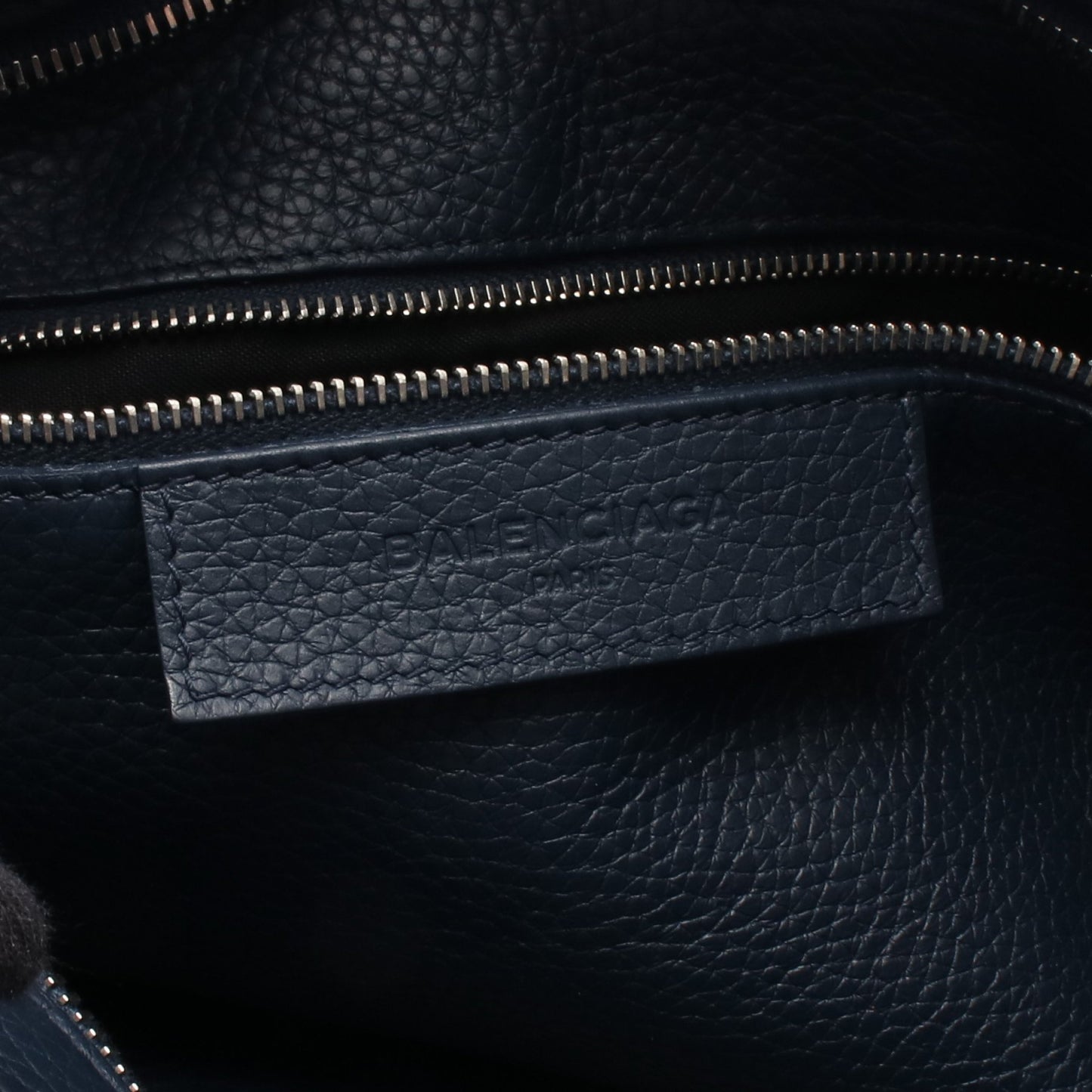 ブラックアウトシティ ハンドバッグ レザー ネイビー 2WAY バレンシアガ