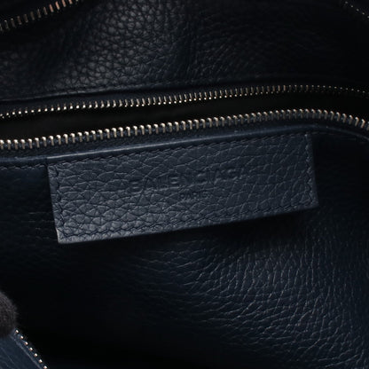 ブラックアウトシティ ハンドバッグ レザー ネイビー 2WAY バレンシアガ