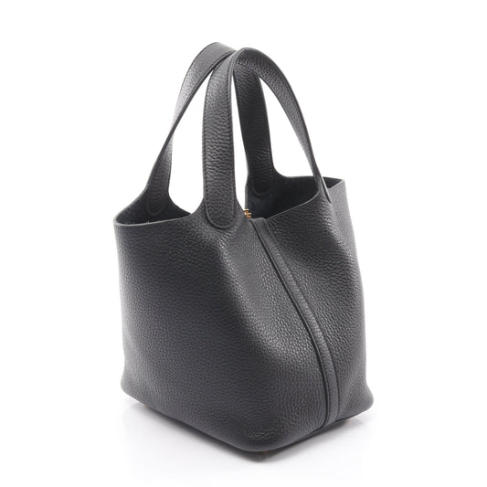 ピコタンロックPM ハンドバッグ トリヨンクレマンス ブラック ゴールド金具 W刻印 エルメス