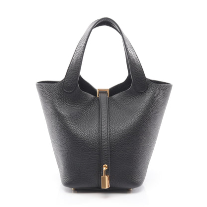 ピコタンロックPM ハンドバッグ トリヨンクレマンス ブラック ゴールド金具 W刻印 エルメス