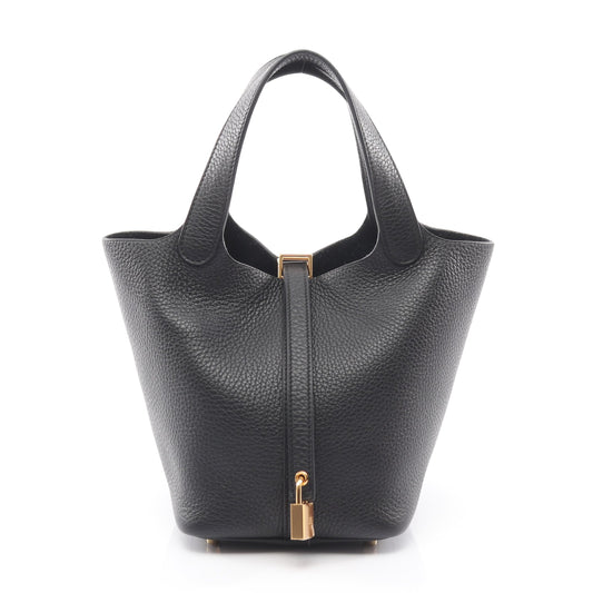 ピコタンロックPM ハンドバッグ トリヨンクレマンス ブラック ゴールド金具 W刻印 エルメス