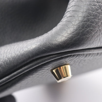 ピコタンロックPM ハンドバッグ トリヨンクレマンス ブラック ゴールド金具 W刻印 エルメス