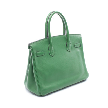 バーキン30 ハンドバッグ ヴォーエプソン グリーン シルバー金具 □N刻印 エルメス